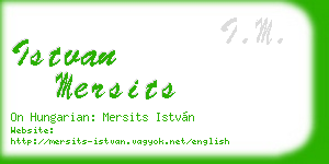 istvan mersits business card