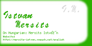 istvan mersits business card